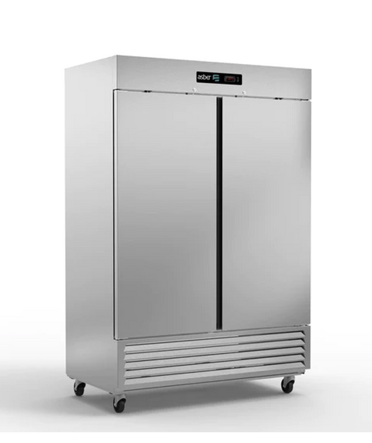 Asber ARR-49-H Refrigerador Vertical 2 Puertas Solido Acero Inoxidable