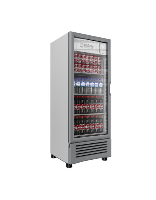 Imbera Vr12 1024229 Refrigerador Vertical 1 Puerta Cristal Luz Led 115V. 1/4 HP